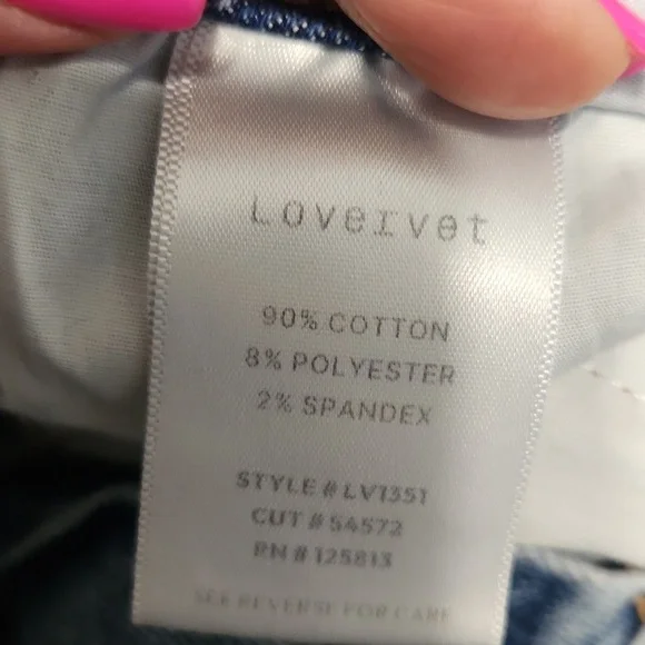 Lovervet By: Vevet "Love At First Sight" Midrise Cropped Jeans Sz.29/9 - Picture 11 of 11